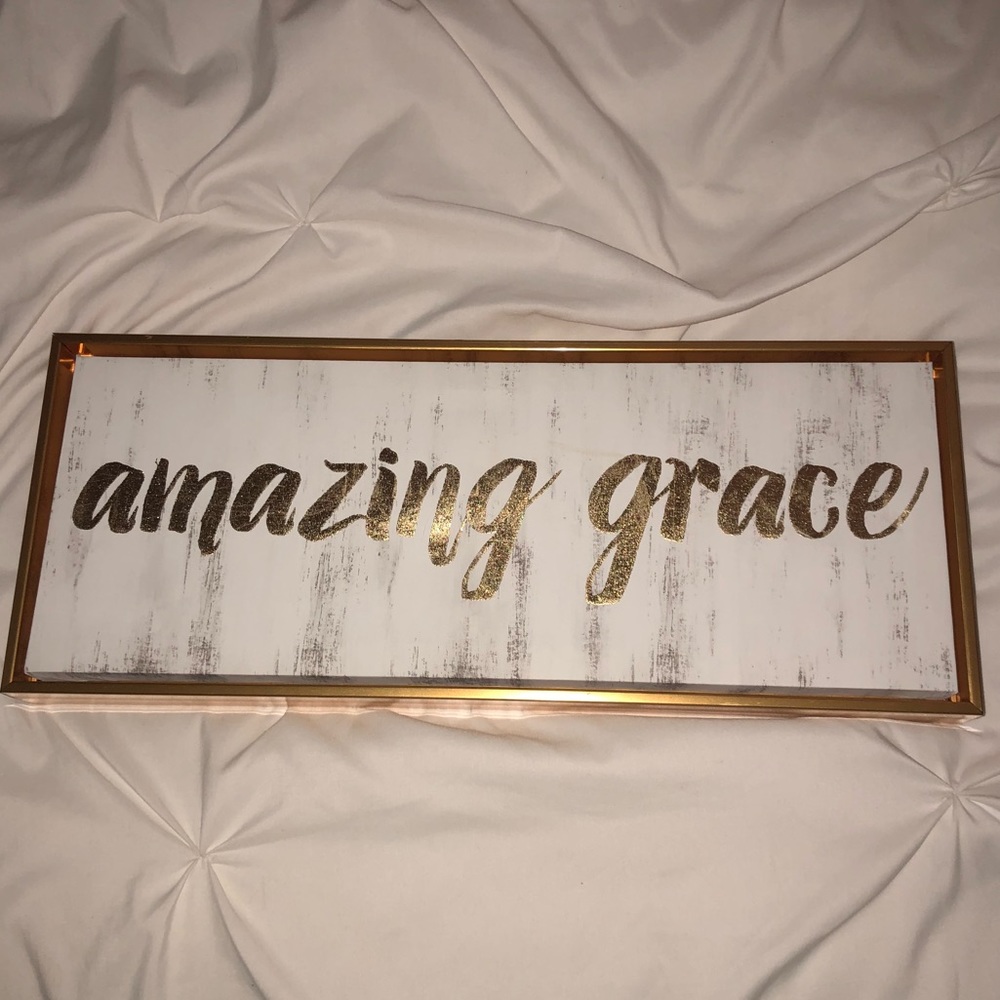hanging amazing grace wall sign/decor